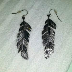 Chrome Leaf Earrings